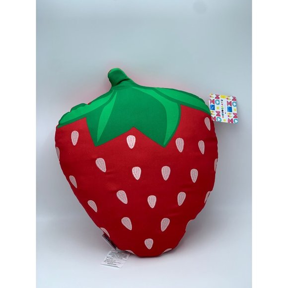 Novogratz Strawberry Indoor or Outdoor Decorative Throw Pillow 20" x 17" - Picture 1 of 10
